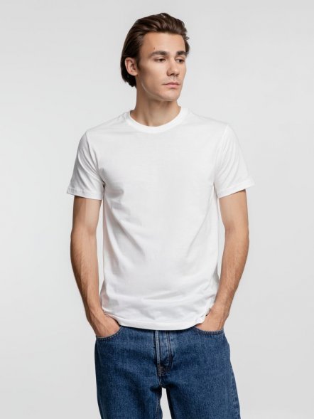 Футболка унисекс T-Bolka 160, белая (теплый оттенок) 