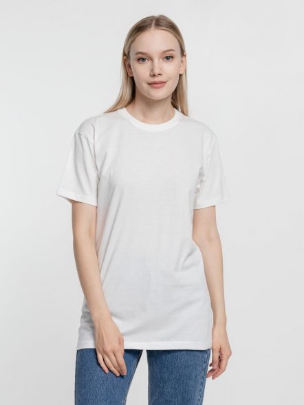 Футболка унисекс T-Bolka 160, белая (теплый оттенок) 