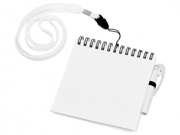 Блокнот А6 Журналист с ручкой, белый 