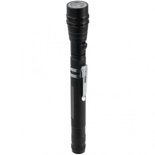 Телескопический фонарь с магнитом Flexion, черный 