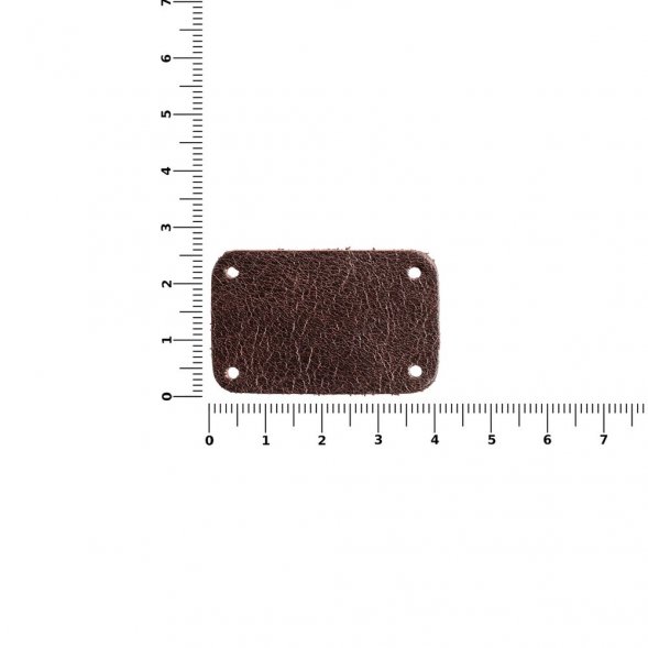 Лейбл кожаный Beta, S, коричневый 