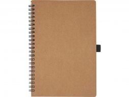 Блокнот Cobble на пружине, формат A5, изготовленный из переработанного картона, с листами из каменной бумаги, натуральный
