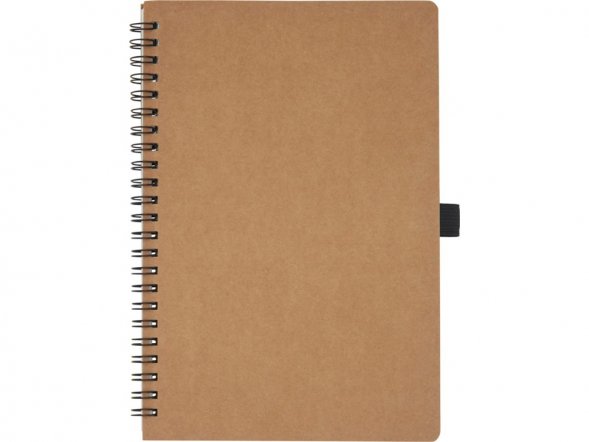 Блокнот Cobble на пружине, формат A5, изготовленный из переработанного картона, с листами из каменной бумаги, натуральный 