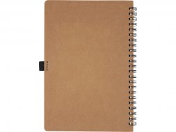 Блокнот Cobble на пружине, формат A5, изготовленный из переработанного картона, с листами из каменной бумаги, натуральный