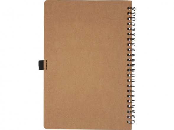 Блокнот Cobble на пружине, формат A5, изготовленный из переработанного картона, с листами из каменной бумаги, натуральный 