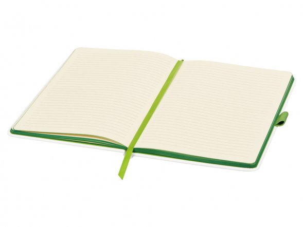 Блокнот ColorNote White, твердая обложка A5, 80 листов, белый и зеленое яблоко 