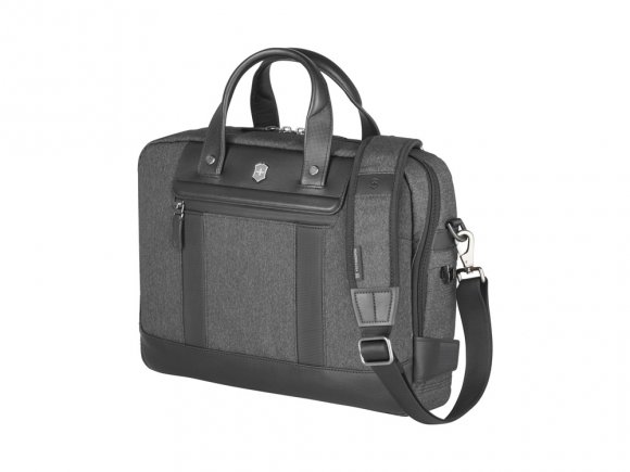 Портфель VICTORINOX Architecture Urban2 15 Briefcase 15'', серый, полиэстер/кожа, 42x13x31 см, 16 л 