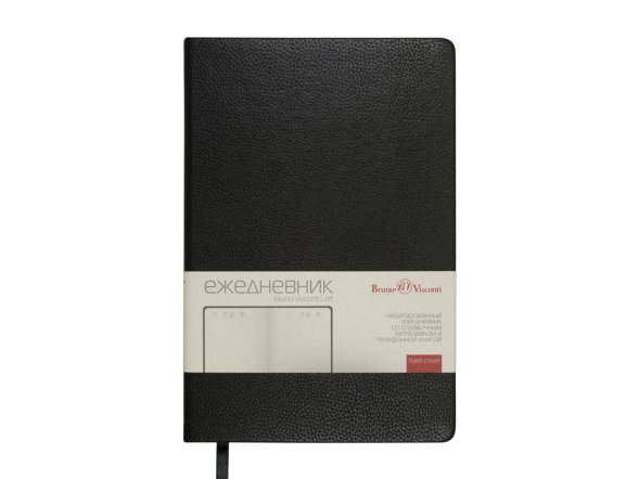 Ежедневник недатированный А5 Loft, черный 