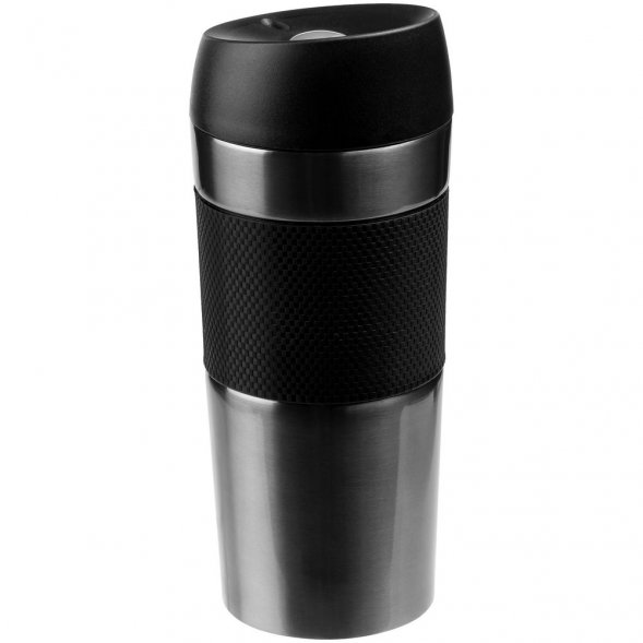 Термостакан Solingen Grip, серо-стальной 