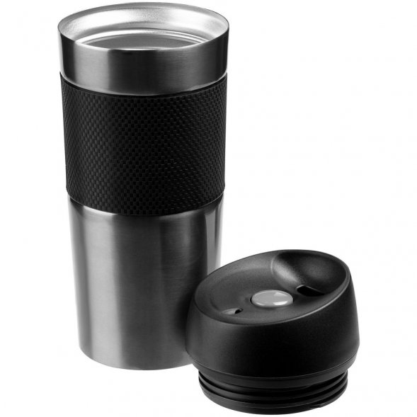 Термостакан Solingen Grip, серо-стальной 