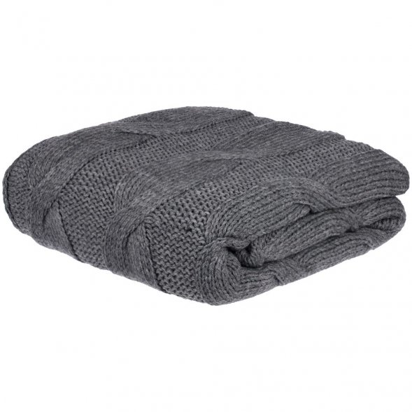 Плед Snefald, серый (маренго меланж) 