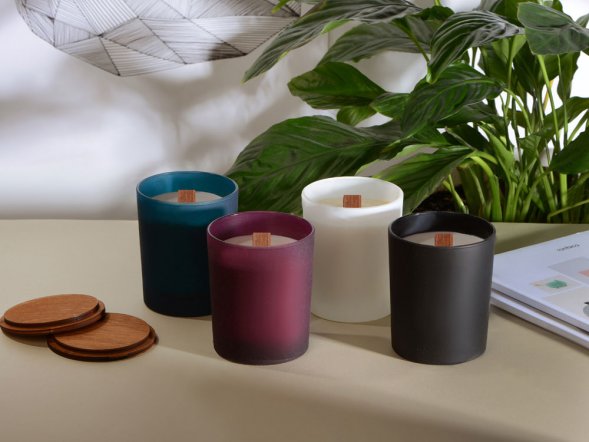 Свеча соевая ароматическая в стекле Niort, белая 