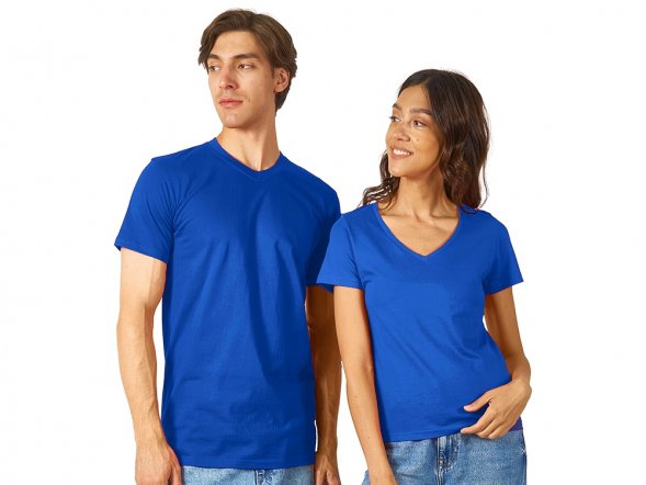 Футболка Heavy Super Club мужская с V-образным вырезом, кл. синий 