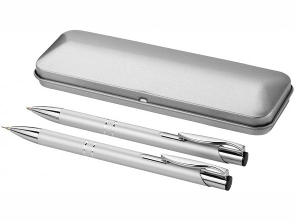 Набор Dublin: ручка шариковая, карандаш механический, серебристый 