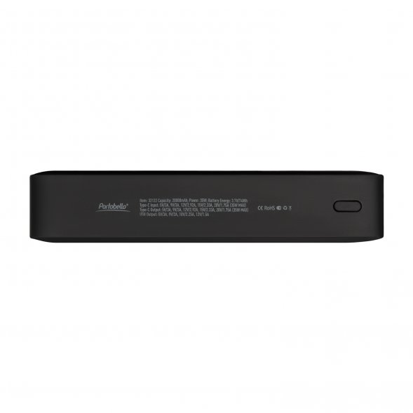 Внешний аккумулятор с подсветкой Ancor PD Plus 20000 mAh, черный 