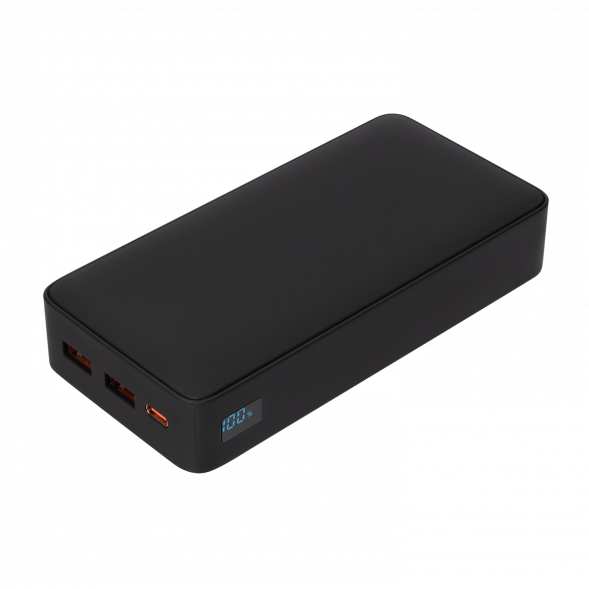Внешний аккумулятор с подсветкой Ancor PD Plus 20000 mAh, черный 