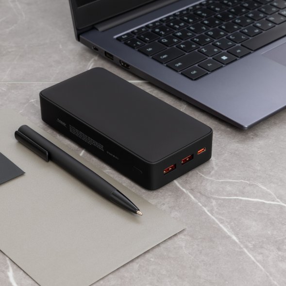Внешний аккумулятор с подсветкой Ancor PD Plus 20000 mAh, черный 