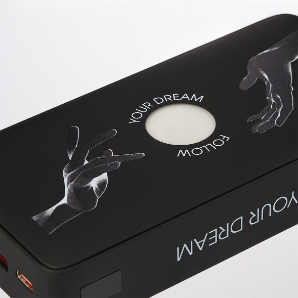 Внешний аккумулятор с подсветкой Ancor PD Plus 20000 mAh, черный 