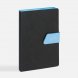 Ежедневник Boom, недатированный, черный с голубым 