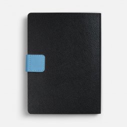 Ежедневник Boom, недатированный, черный с голубым