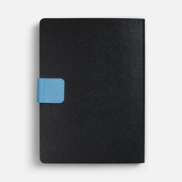 Ежедневник Boom, недатированный, черный с голубым 