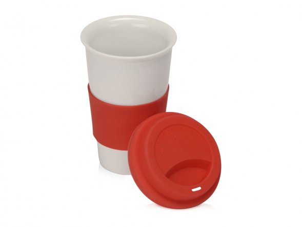 Фарфоровая кружка с двойными стенками Toronto, 300 мл, красный 