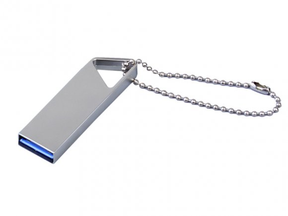 USB 2.0-флешка на 16 Гб с мини чипом, компактный дизайн, отверстие треугольной формы для цепочки 
