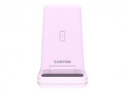 Беспроводное зарядное устройство 3-в-1 CANYON WS-304 (CNS-WCS304B), 15W, розовый