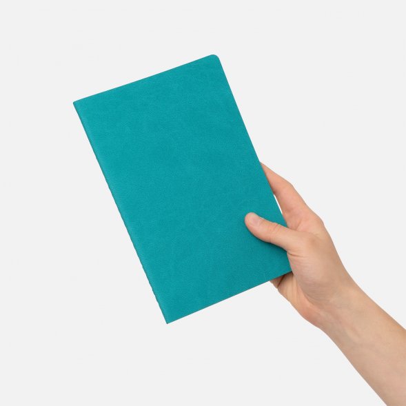 Блокнот Corsa slim, бирюзовый 