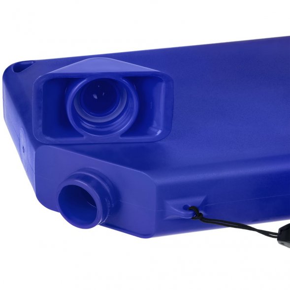 Плоская бутылка для воды Flacon, синяя 