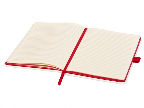 Блокнот ColorNote White, твердая обложка A5, 80 листов, белый с красным 
