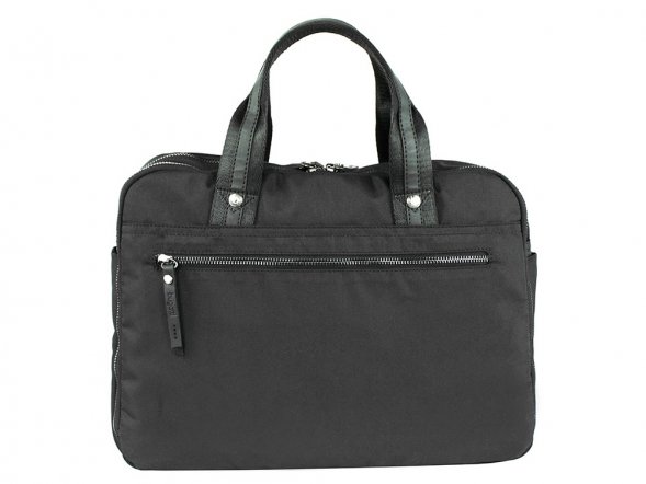 Сумка-портфель BUGATTI Contratempo 13&amp;#039;&amp;#039;, чёрная, нейлон, 38х10х28 см, 9 л 