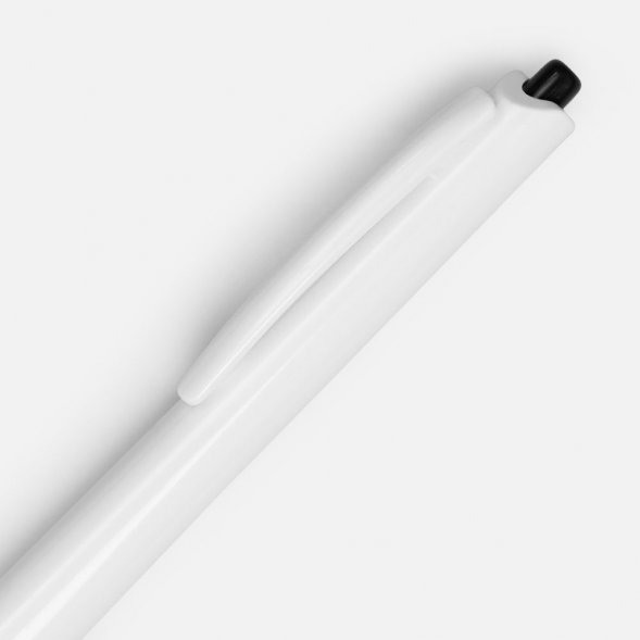 Ручка шариковая Tick, белая с черным 