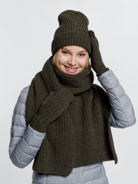 Шапка Nordkyn, зеленая (оливковая) 