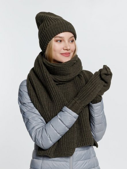 Шапка Nordkyn, зеленая (оливковая) 