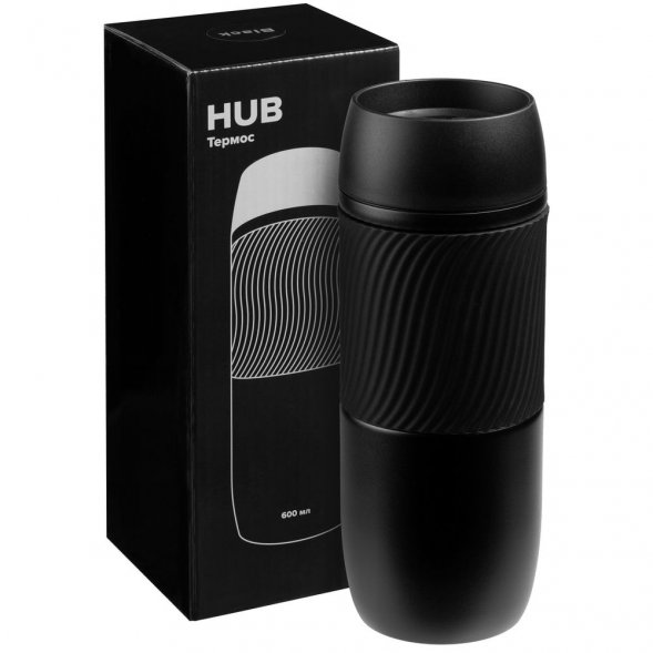 Термостакан Hub, черный 