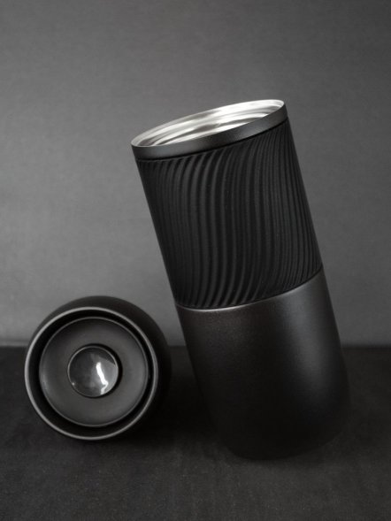 Термостакан Hub, черный 
