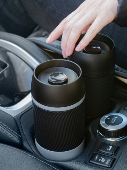 Термостакан Hub, черный 