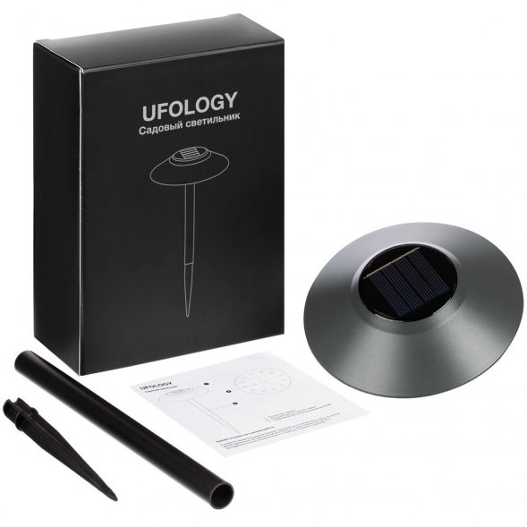Светильник на солнечной батарее Ufology, темно-серый (графит) 