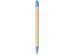 Шариковая ручка Berk из переработанного картона и кукурузного пластика, натуральный/синий