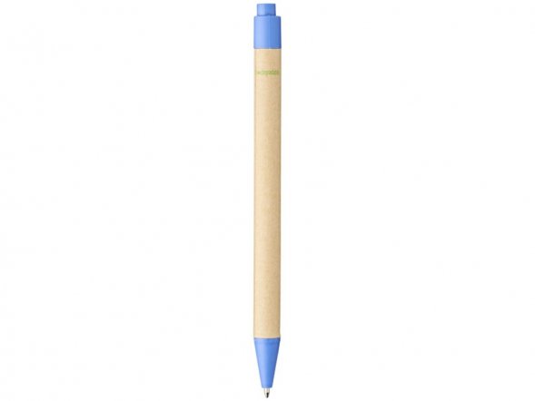 Шариковая ручка Berk из переработанного картона и кукурузного пластика, натуральный/синий 