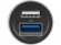 Адаптер автомобильный USB с функцией быстрой зарядки QC 3.0 TraffIQ, черный/серебристый 