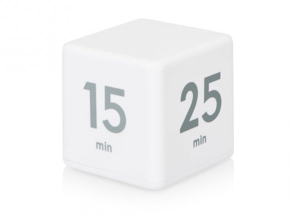 Таймер для тайм-менеджмента Time Capsule на 5-15-25-45 минут, софт-тач, белый 