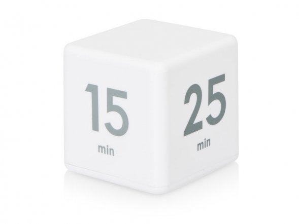 Таймер для тайм-менеджмента Time Capsule на 5-15-25-45 минут, софт-тач, белый 