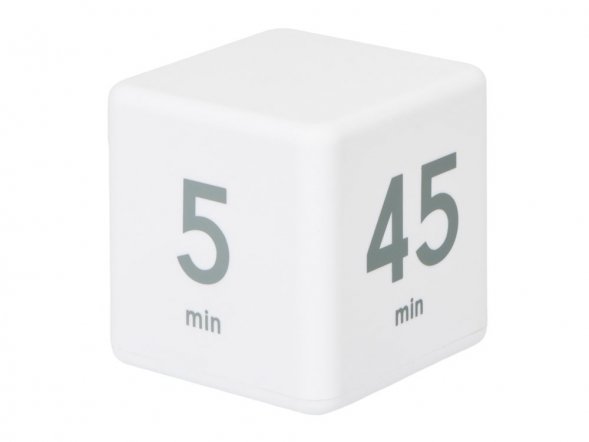 Таймер для тайм-менеджмента Time Capsule на 5-15-25-45 минут, софт-тач, белый 