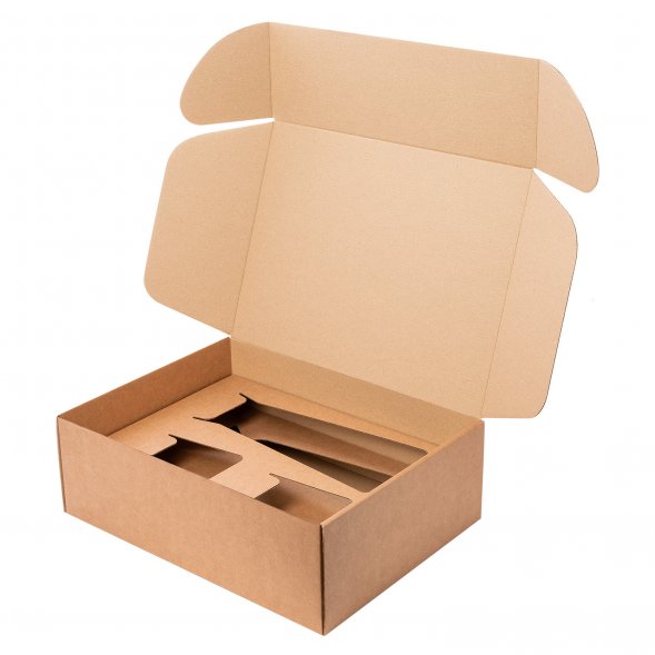 Доп. Ложемент НИЖНИЙ под декантер + 2 низких стакана в среднюю универсальную коробку (арт. 21002.020) 