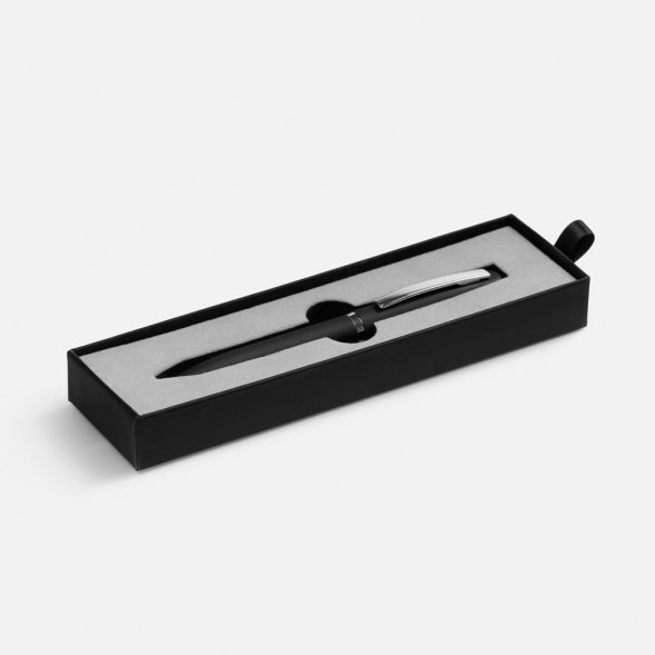 Ручка шариковая Bolt Soft Touch в футляре, черная 