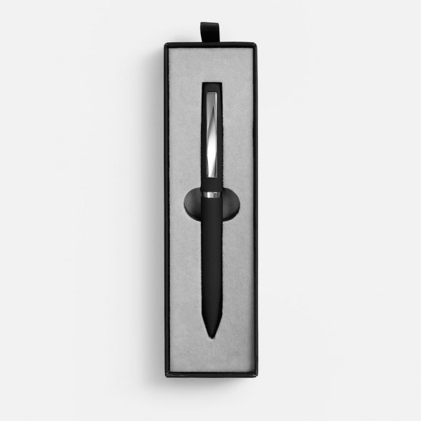 Ручка шариковая Bolt Soft Touch в футляре, черная 