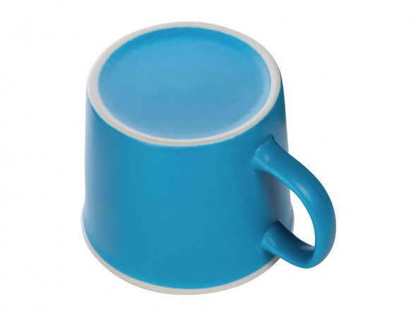 Матовая кружка Nancy 360 мл цветная снаружи, белая внутри, голубой 