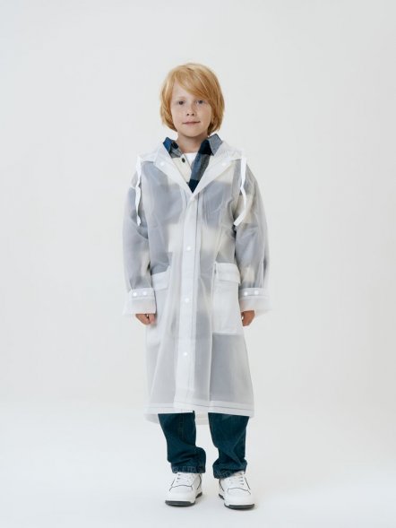 Дождевик детский RainDrop Kids, белый 